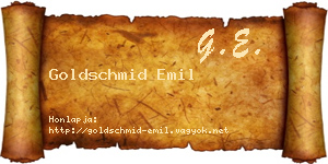 Goldschmid Emil névjegykártya